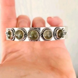 New Labradorite Silver Cuff Bracelet.